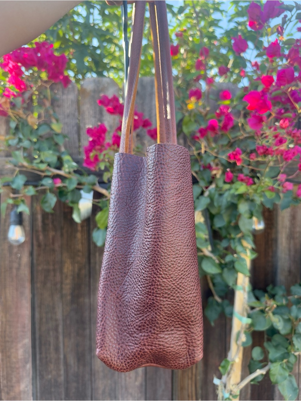 Portland leather Verona medium tote nutmeg - Picture 8 of 8